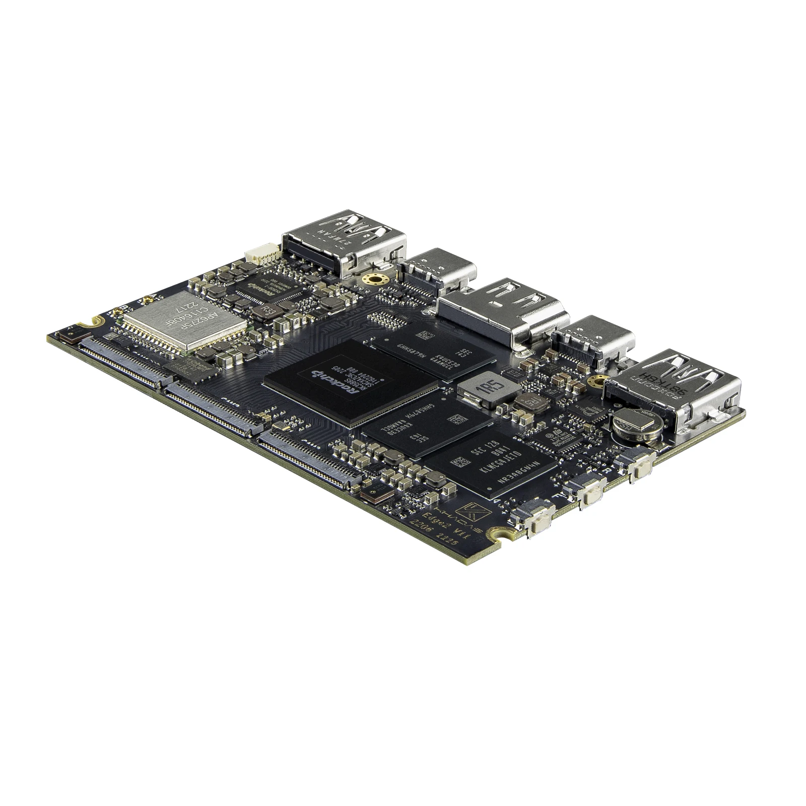 Khadas Edge2 ARM PC/Maker Kit RK3588S Single Board Computer with 8-core 64-bit CPU, ARM Mali-G610 MP4 GPU, 6 TOPS AI NPU Wi-Fi 6