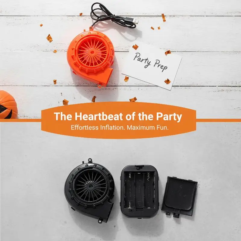 Rechargeable USB Battery Blower Fan Portable Quick Cooling Fan for Inflatable Cosplay Costume Outdoor Events