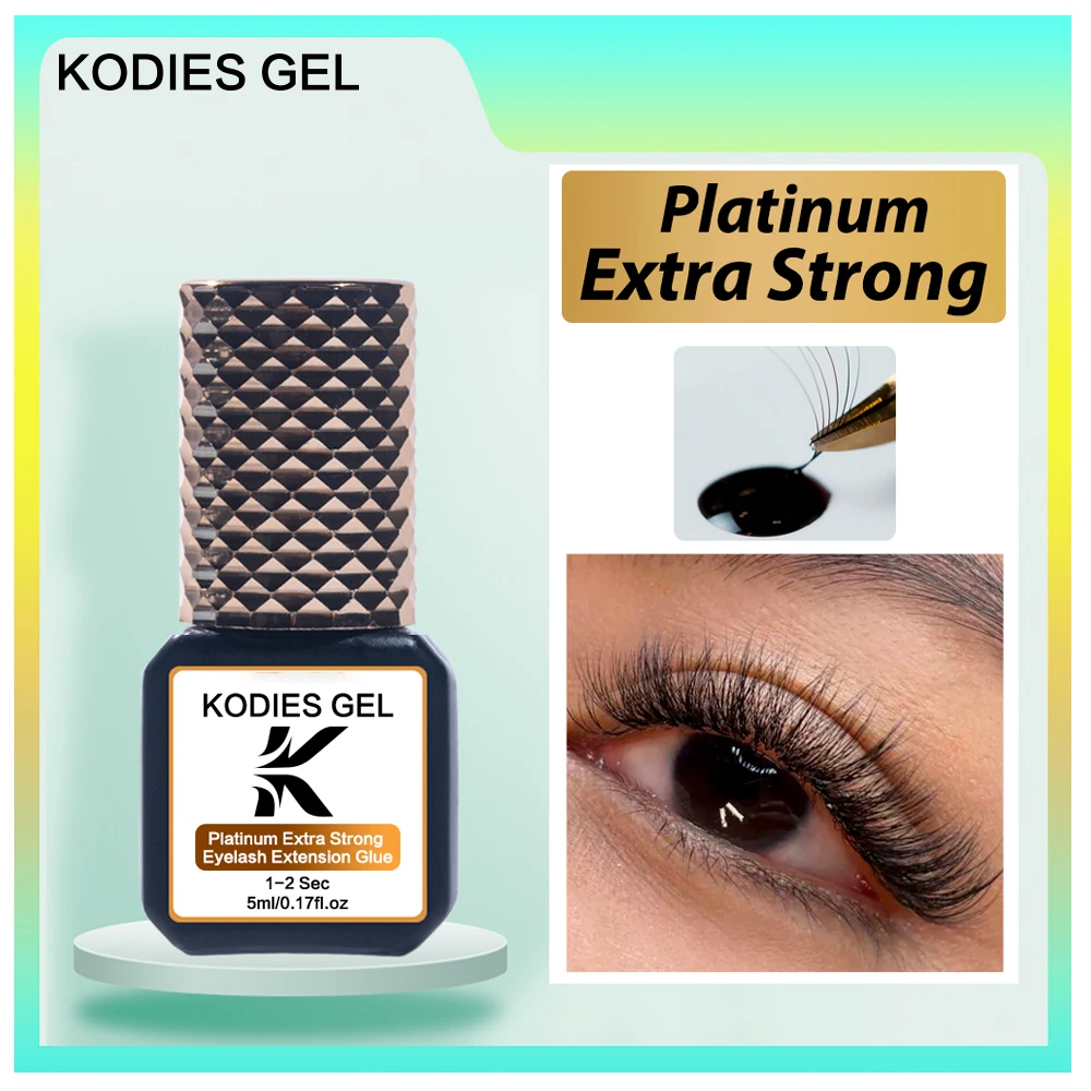 KODIES GEL 5ml Eyelash Glue Extensions 0.5S/1S/2S Fast Drying Lashes Extension Adhesive Low Smell Long Lasting Lash Glue Sealant