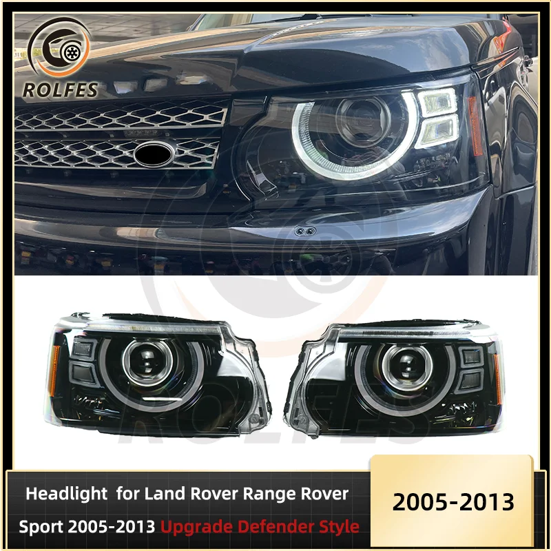 

ROLFES LED Headlight Assembly For Land Rover Range Rover Sport 2005-2013 Upgrade Defender Style Car Accessories