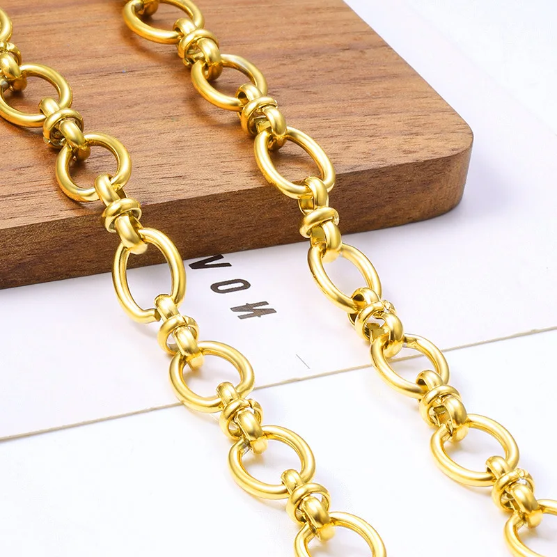 18k Gold Plated Handmade Stainless Steel Link Chain for Necklace | Competitive Price Jewelry Making Supplies