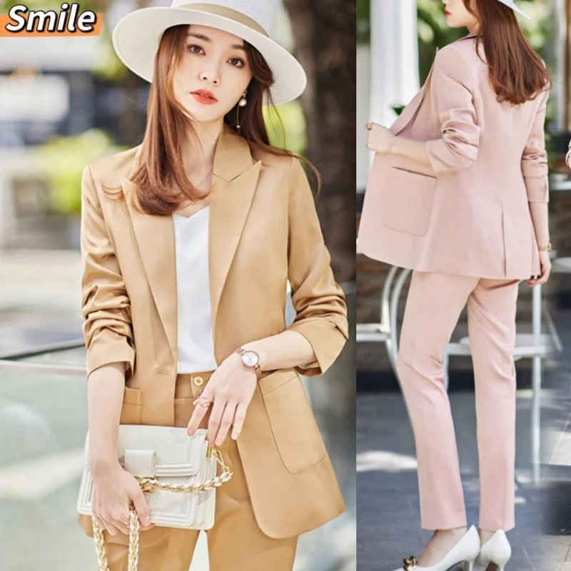 2023New Fashion Professional Wear High-End Small Suit Set Spring Autumn Women Elegant Internet Celebrity Suit Two-Piece