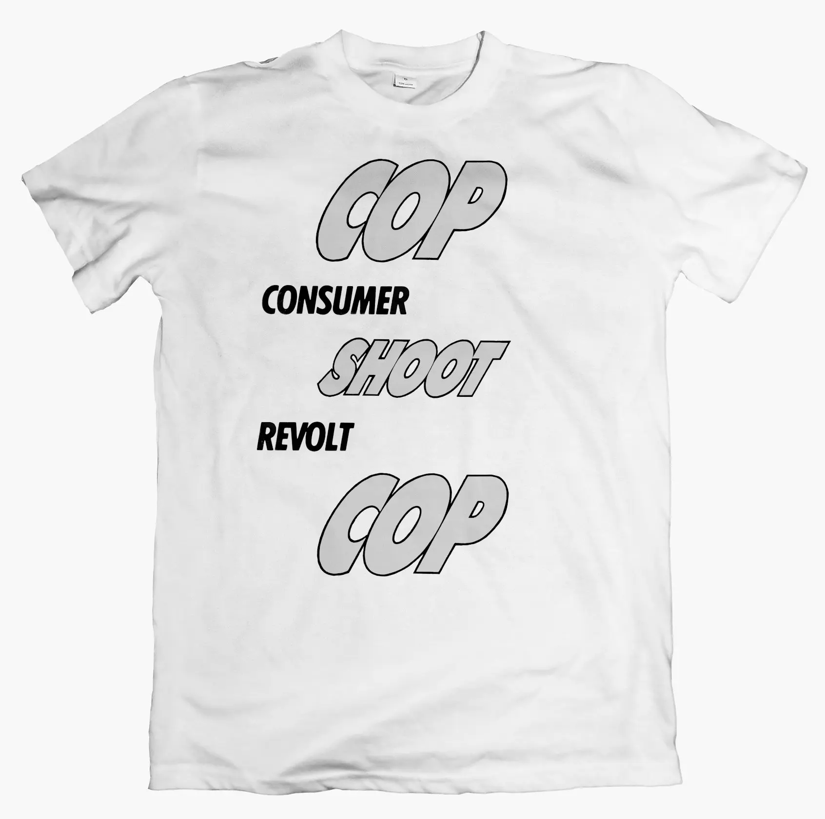 COP SHOOT 'Consumer Revolt' T shirt swans fugazi jesus lizard foetus nomeansno