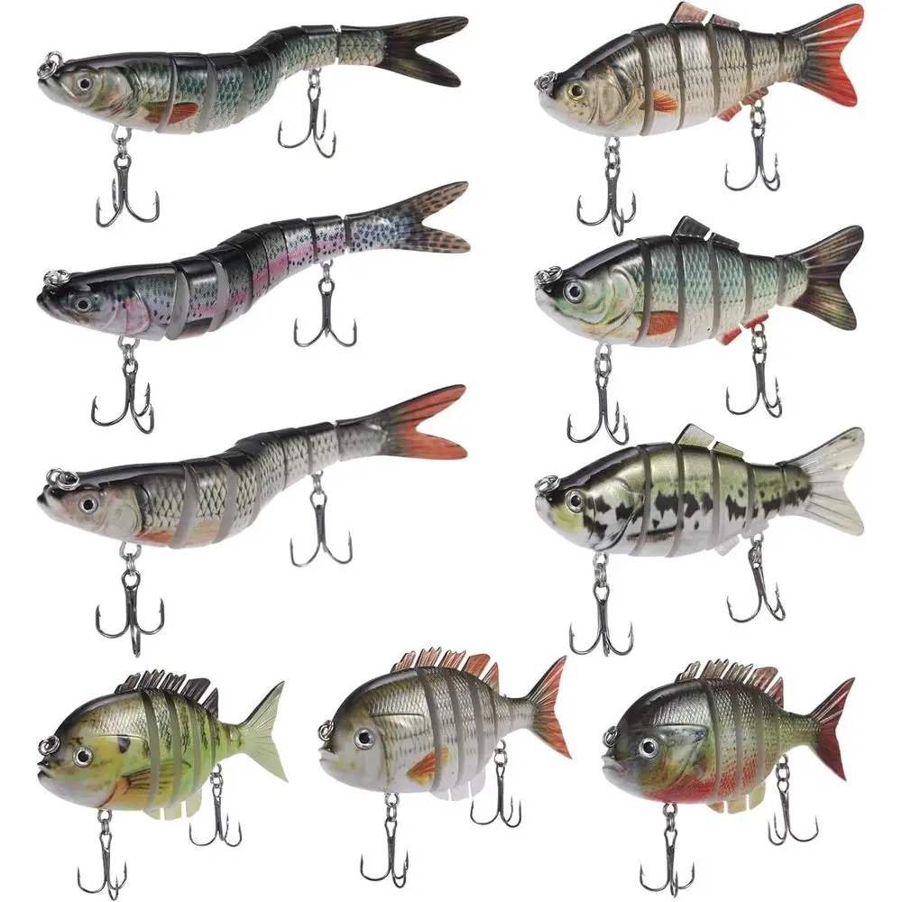 

9-Piece Realistic Swimbait Lures Set for Bass, Trout, Crappie, Walleye, Pike, Bluegill, and Salmon - Perfect Gift for Fishing En