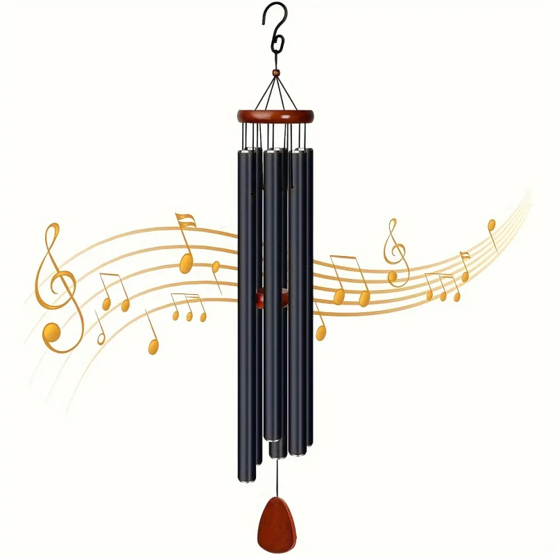 

[25" Deep Tone Aluminum Chimes] "Etherial" 25" Deep Tone Aluminum Wind Chimes - Perfect For Porch & Garden Decor