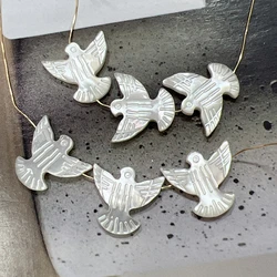 10pcs/Lot Natural Mother of pearl Shell Peace Dove Beads For Jewelry Making Necklace Bracelet Accessories