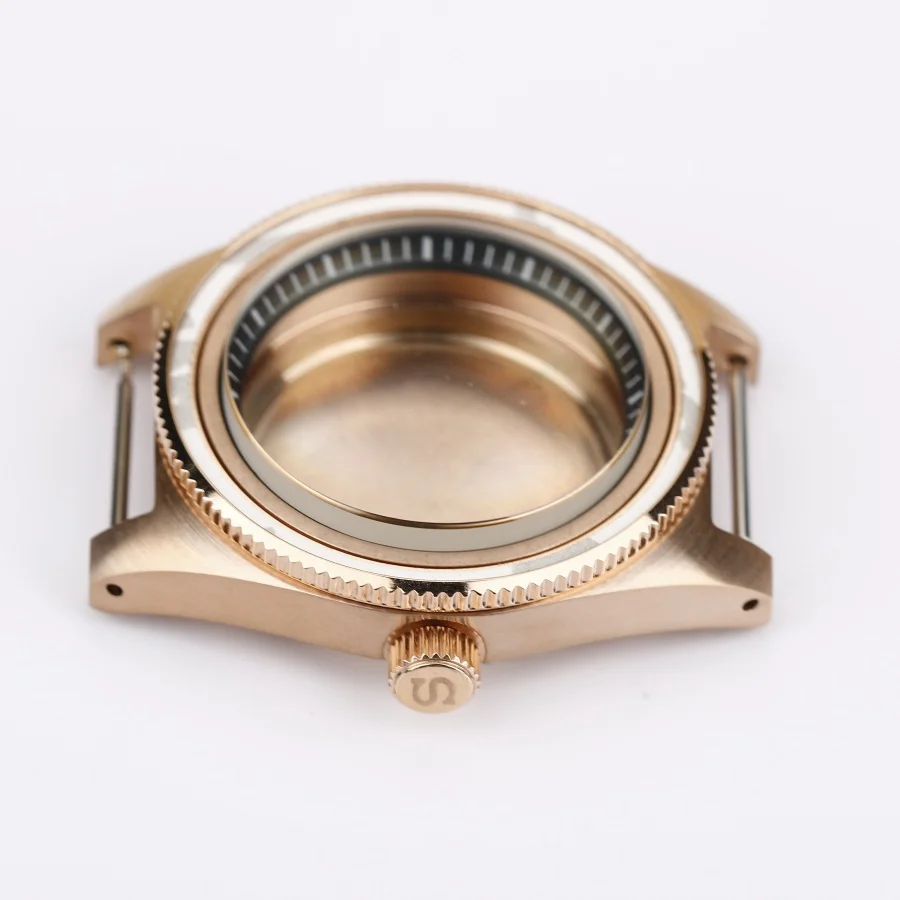 40mm 62Mas Men's Mechanical Stainless Steel Mineral Glass Replacement Watch Case for NH35 NH36 Automatic Movement Watch Parts