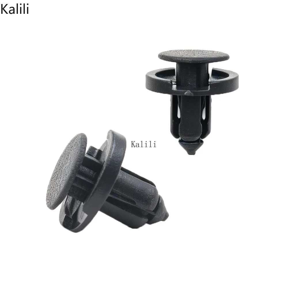 10-100pcs 8mm Diameter 8mm Black Vehicle Car Bumper Door Panel Fender Liner Clips Retainer Plastic Auto Fasteners Rivets Clips