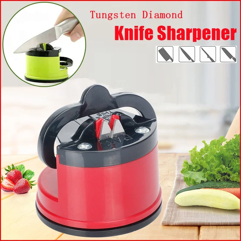 Knife Sharpener Safe Knife Scissors Blade Tungsten Diamond Grinder Stone Kitchen Sharpener Knives Sharpening with Suction Pad