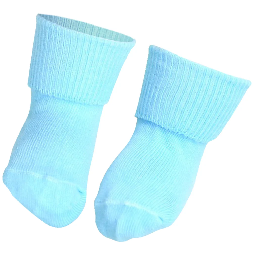

Unisex Non-Slip Turn Cuff Baby Socks Toddler 1-3 Years Soft Breathable Cotton Kids Socks for Learning to Walk Safety