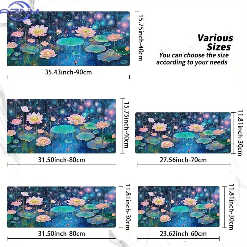 for Lotus Pond Dreamy Mouse Pad, Rubber Material, Multiple Specifications Available, Ideal for Programmers Gamers, Perfect as Gr