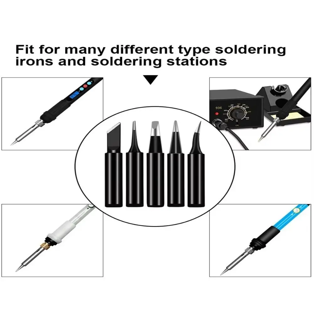 New 900M-T Soldering Iron Tip Pure Copper Lead-free Welding Head Black Branding Iron