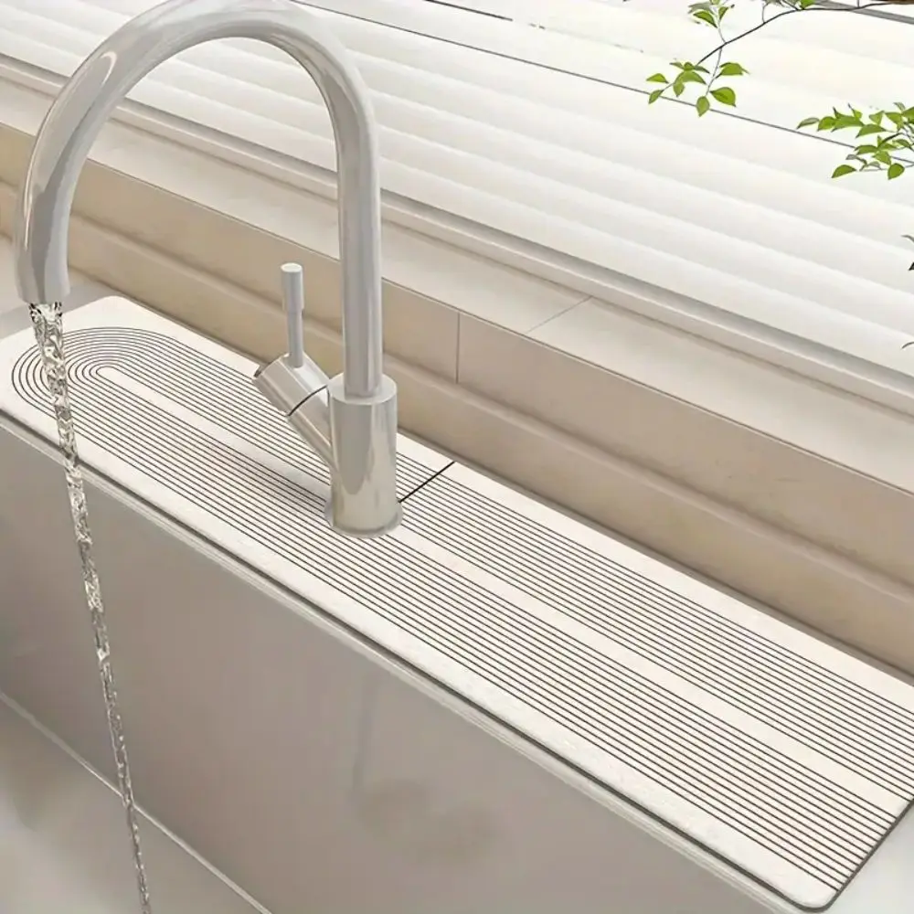 VIKAMA Silica Mud Kitchen Utensil Mat - Special Water Absorption Pad For Kitchen Sink - Suitable For Dining Table Surfaces