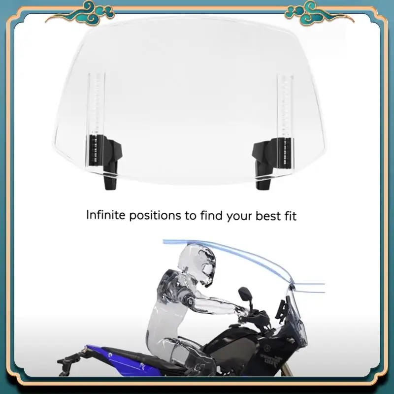 

Latest Universal Motorcycle Adjustable Windshield Extension - Fits For Honda Suzuki Kawasaki Yamaha BMW Ducati Aprilia (Clear) P