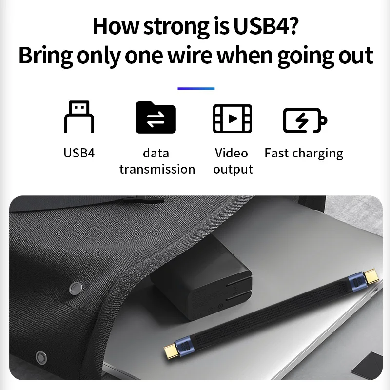 PD Fast Charging Cable For Samsung Huawei Xiaomi Macbook Pro iPad 240W USB4 Cable 40Gbps USB C to USB Type C Cable