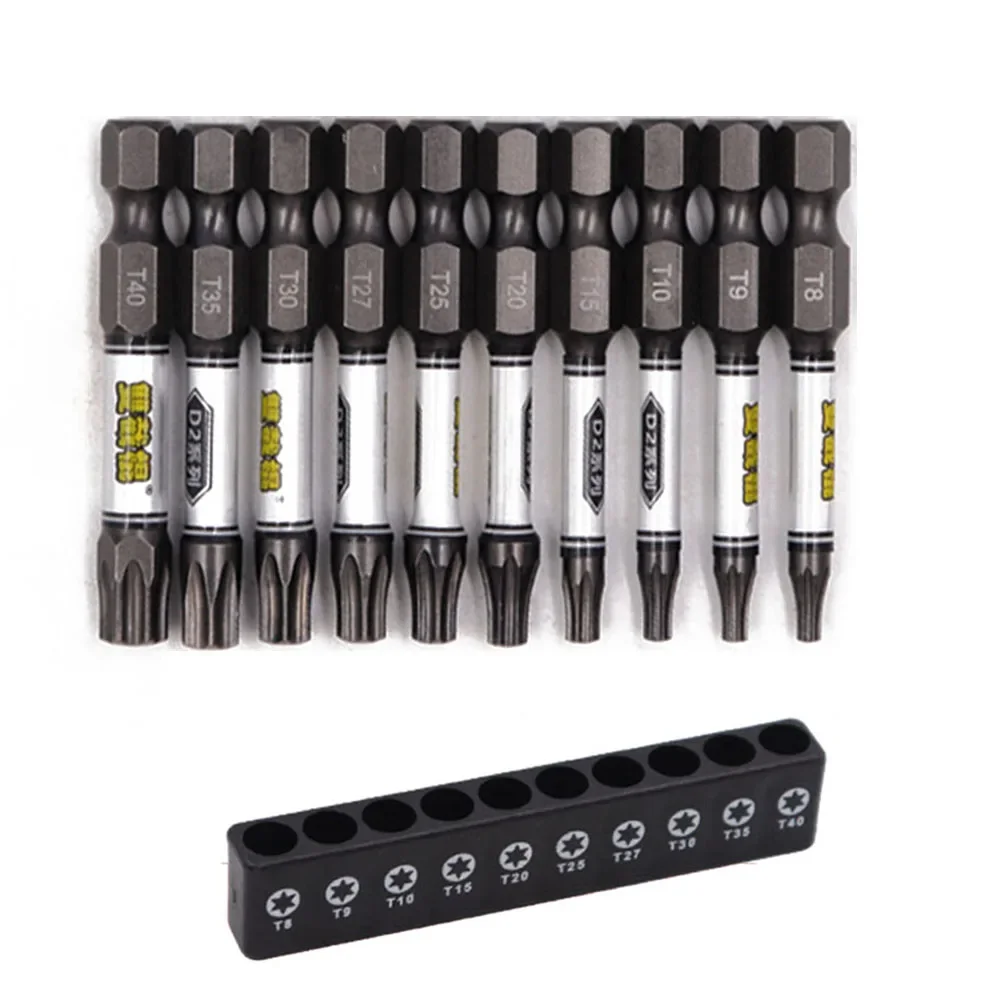 D2 Alloy Steel Screwdriver Bit1/4 Screwdriver Bit Set Impact Drill Batch Head Torx Hexagonal Cross Head Magnetic Screwdriver Bit