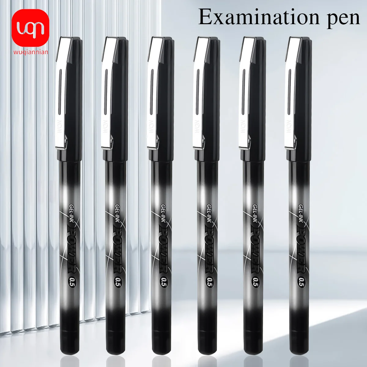 

WQN-3/6/12PCS High Quality Black Gel Pen 0.5mm Nib Bullet Black Ink Business Signature Pen School and Art Supplies