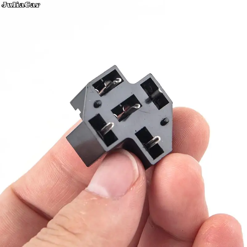 

40A 5Pin SPDT Relay Socket Connector Adapter PCB Mount Holder 6.3mm Terminals for Automotive