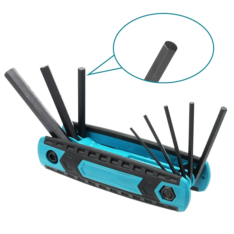 8 In 1 Folding Allen Wrench Set Metric Allen Key Set Tool Or Folding Tamper Proof Torx Key Set Portable Star Wrench Kit