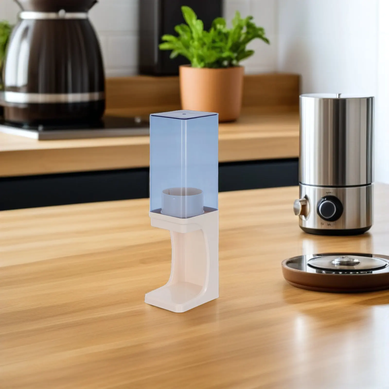 Clear Paper Cup Holder Dispenser with Dustproof Top Cover for Bathroom, Kitchen, Office, Party & Coffee Shop