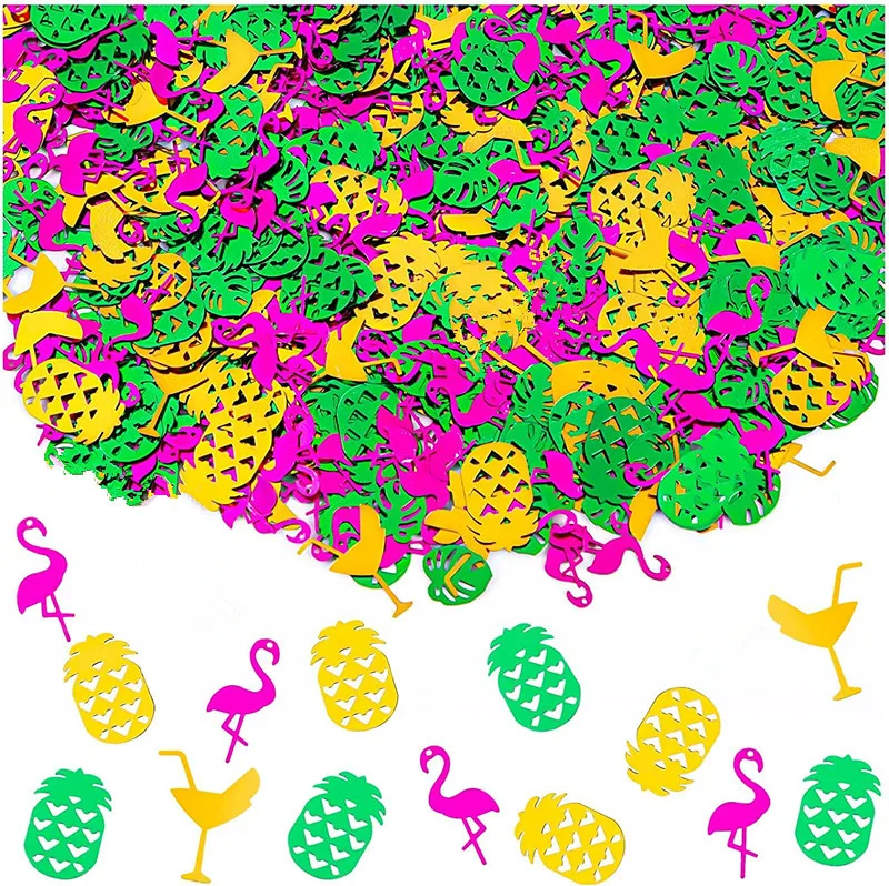 1Bag Sequin Flamingo Pineapple Confetti Table Scatter for Torpil Hawaii Theme Wedding Baby Shower Birthday Party Decoration