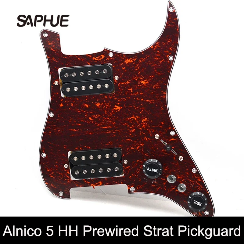 

Alnico 5 HH Prewired Pickguard Coil Splitting Pickguard HH Loaded Pickguard with Humbucker Pickups Set