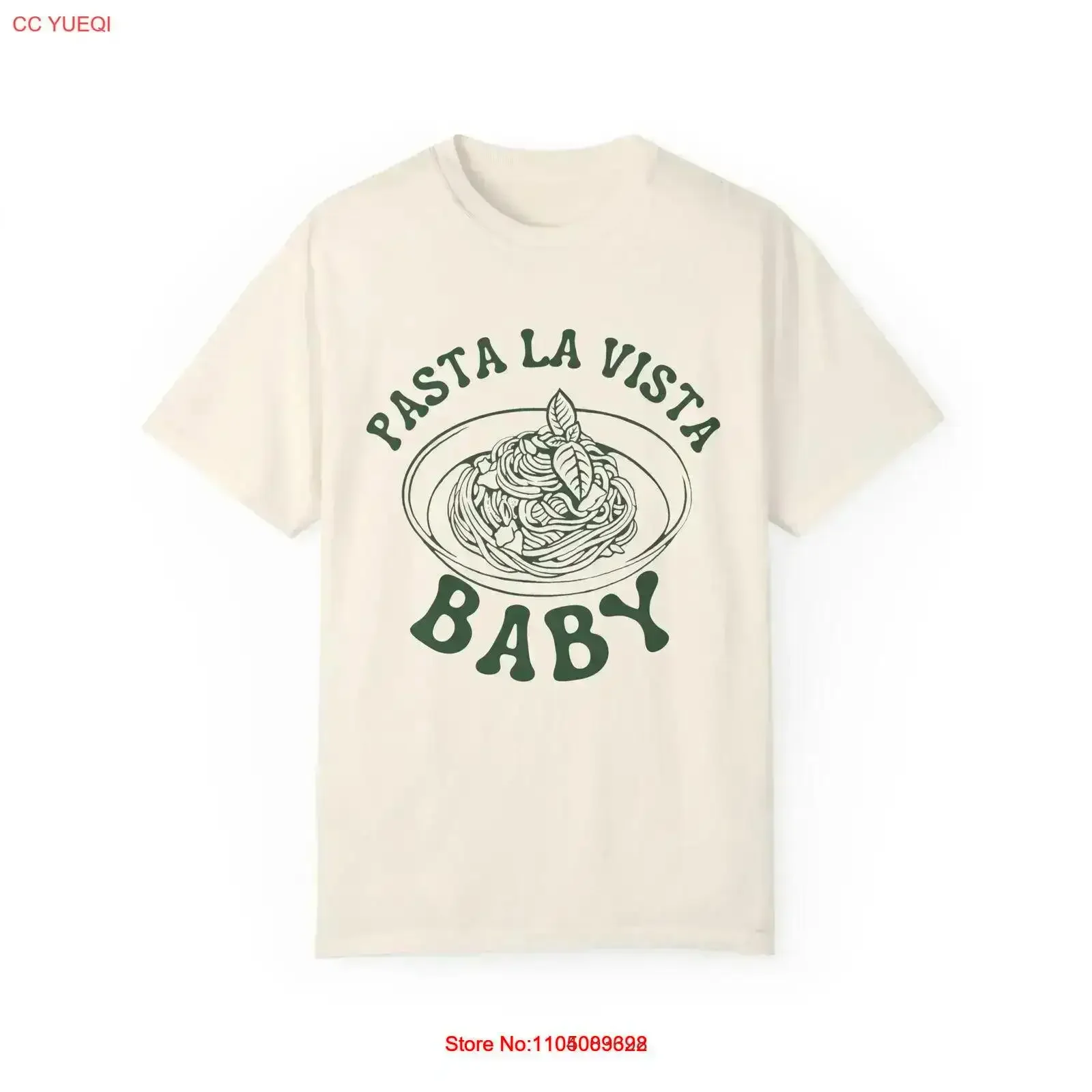 تي شيرت Pasta La Vista Baby طعام مضحك للعشاق ملابس مصممة مغسولة عتيقة أنيقة ومتعددة الاستخدامات وقابلة للتنفس