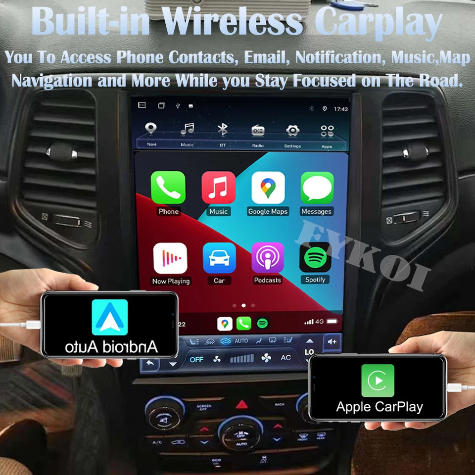 9.7インチマルチメディア ジープグランドチェロキー Android WIFI ジープ グランドチェロキー 2013-2018用 Android 15 カーラジオ 車載