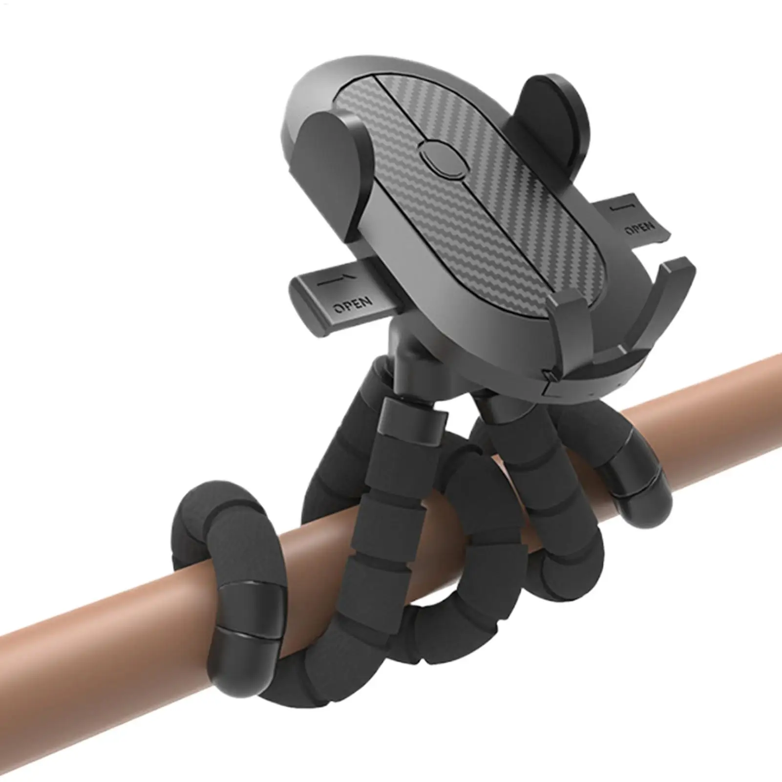 Supporto per telefono per passeggino Supporto per smartphone girevole a 360 gradi Supporto per telefono flessibile antiscivolo per carrello della spesa Kayak Scrivania per moto