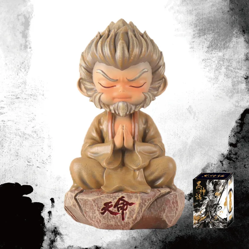 Caja ciega de la serie Monkey King, Mini juguetes, funda de computadora, adornos, colección de decoración, regalo de Navidad