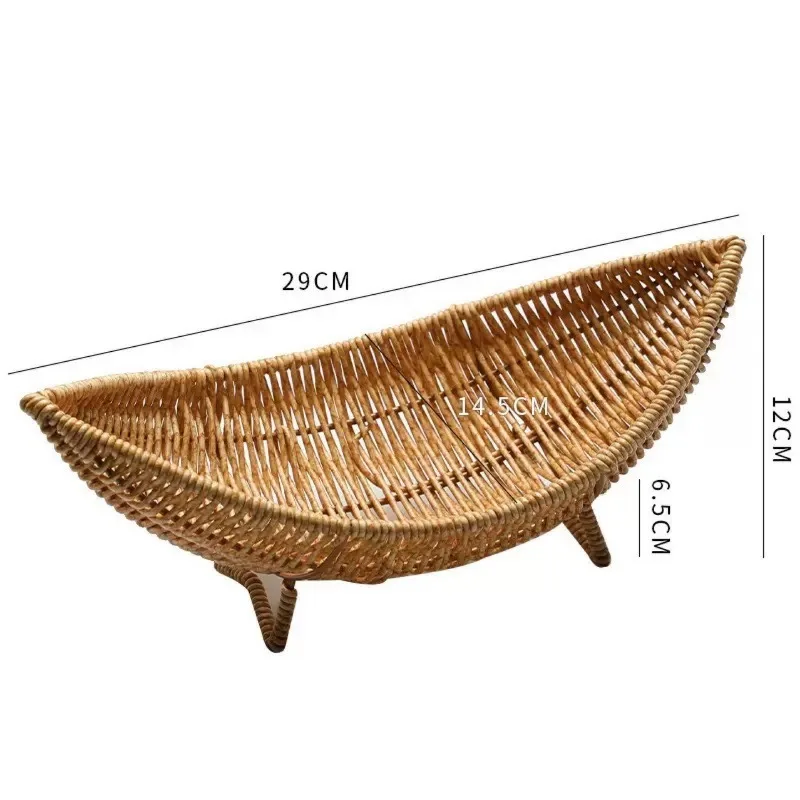 Crescent Fruit Tray Creative Snack Serving Plate Hotel BB Decorative Tableware Multi Purpose Food Storage Organizer Platter - view 5