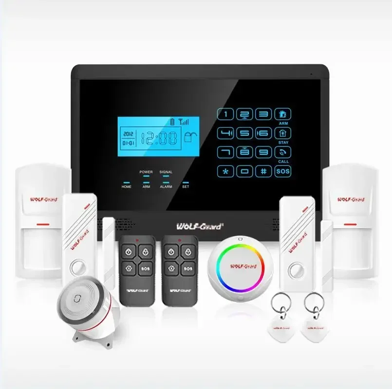 wolf guard GSM wifi 4g home alarm security with touch keypad YL-007M2E wifi Alarma GSM