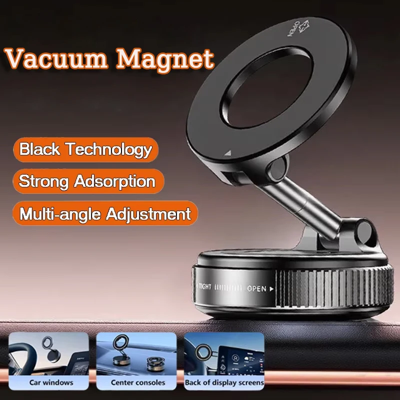 

Super Strong Magnetic Car Phone Holder 360° Rotation Folding With Vacuum Suction Cup For Car Desk Bathroom Phone Holder 2025