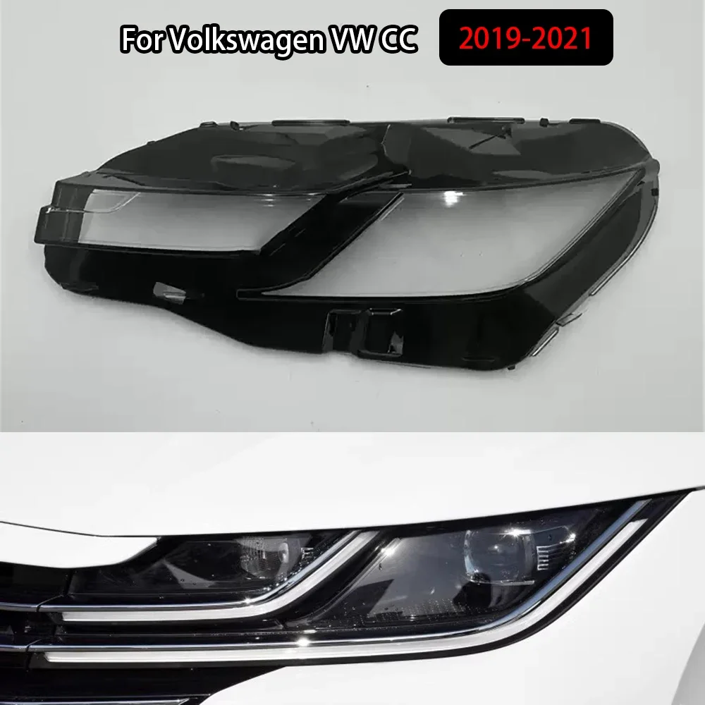 

For Volkswagen VW CC 2019-2021 Car Headlamps Cover Transparent Lampshade Headlights Shell Lens Plexiglass Shade Replace Housing