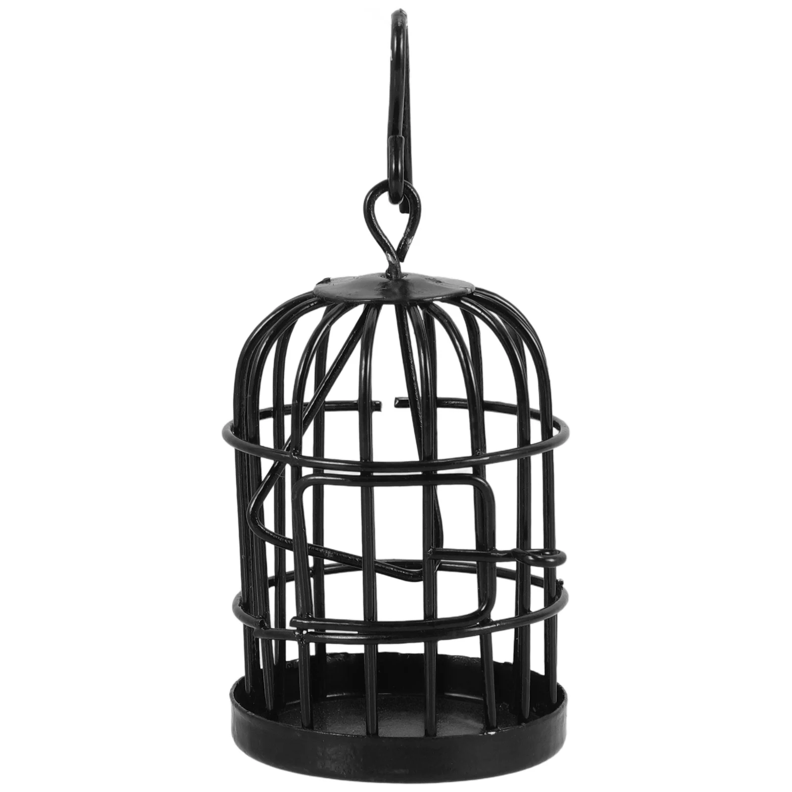 

House Birdcage Decorative Miniature Tiny Alloy Micro-landscape Model Black Ornament Child