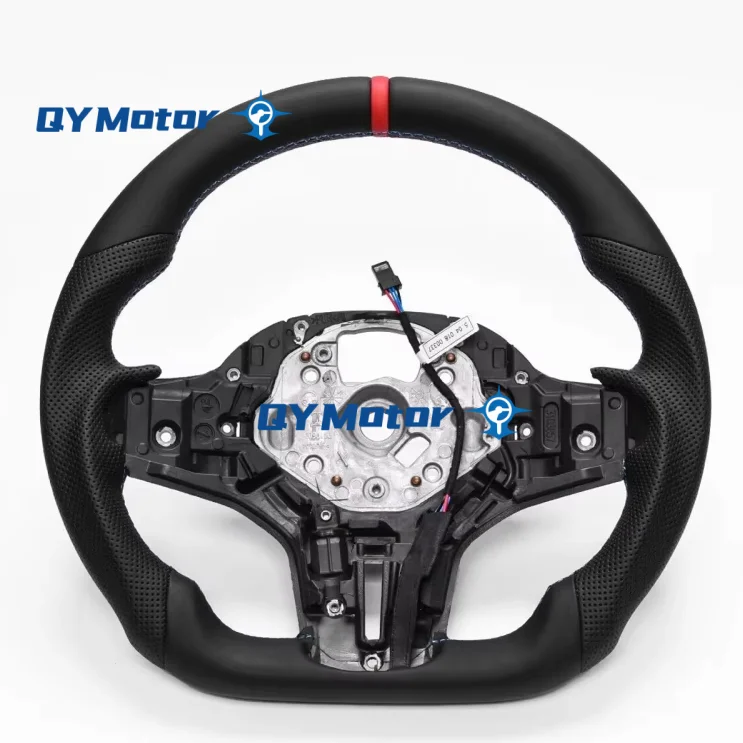 Perforated Leather Steering Wheel For BMW G Series G30 G20 M5 F90 M8 X3M X4M X5M X6M F40 F44 F97 F95 F96 G20 G82 M4 M3 Red