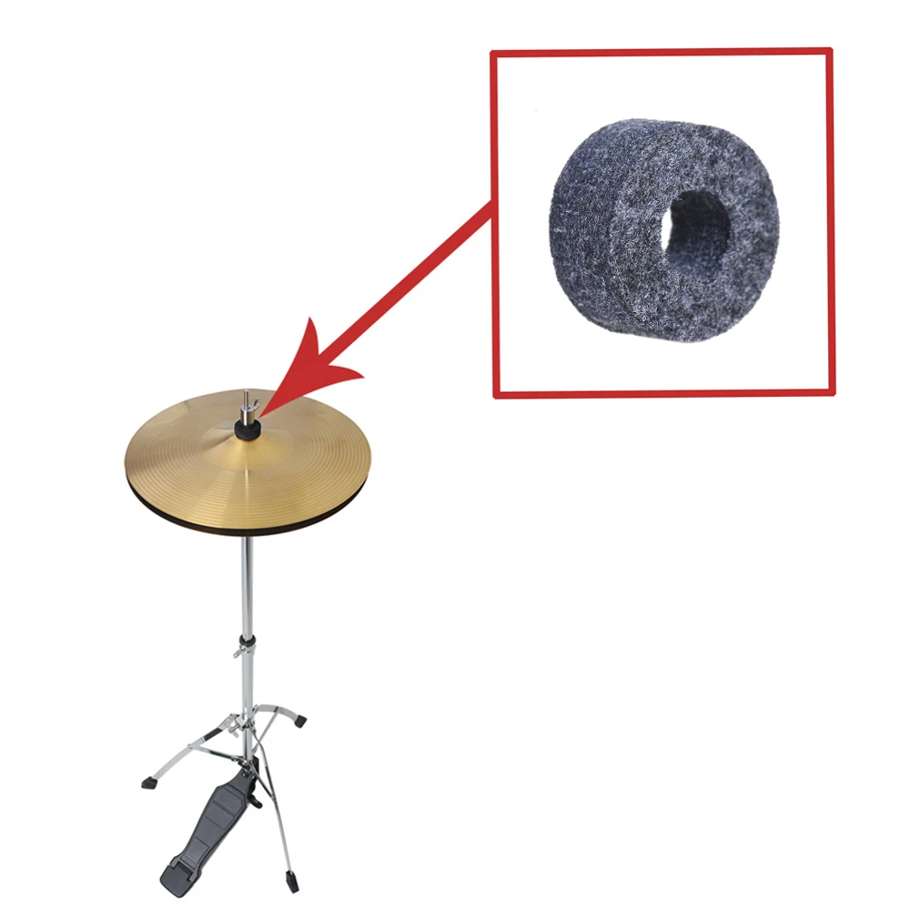 Cymbal Felts Drum Set Felt Washer Cymbal Felts Felt Drum Set Cymbal Stand Felt Washer Small Size Gray