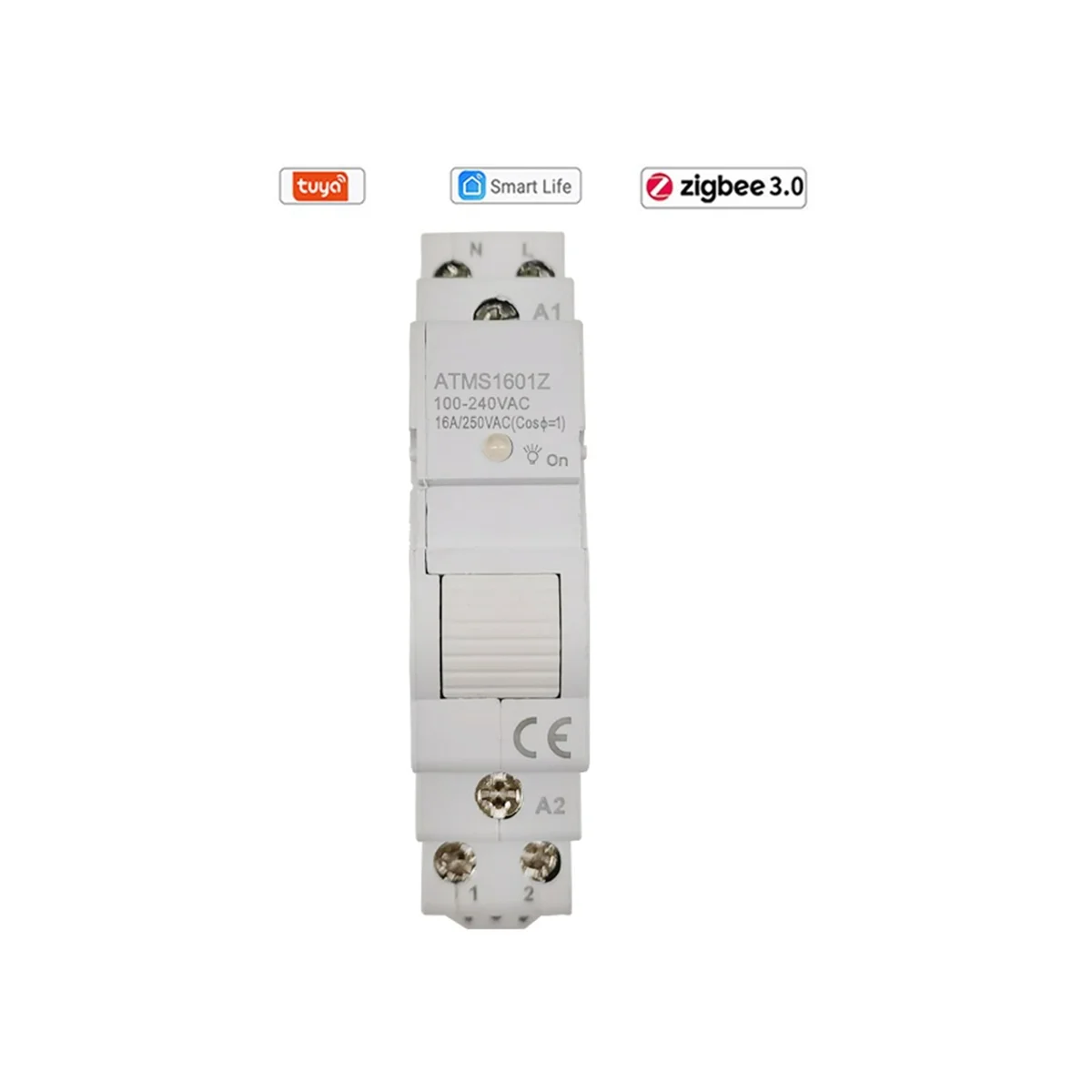 Tuya Smart Life ZigBee Circuit Breaker Din Rail 1P Single Pole Dry Contact Timer Relay App Remote Control Smart Timer