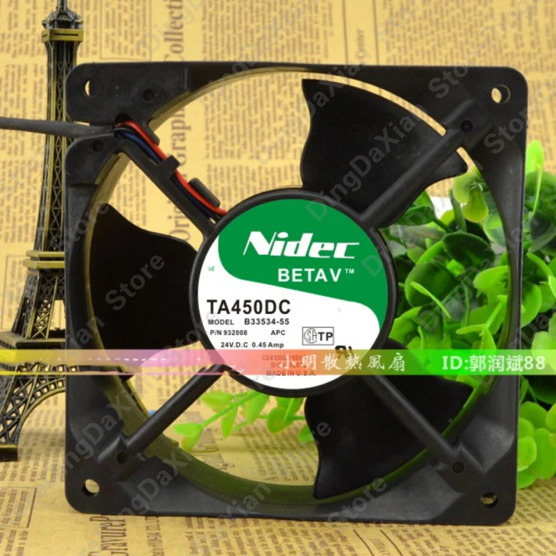 

X For Nidec TA450DC B33534-55 | 24V 0.45A | 12CM | Industrial Chassis Cooling Fan 1PCS