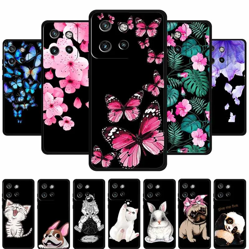 

Чехол для Motorola Edge 60 Neo 5G, черный край, силиконовая мягкая задняя крышка для Motorola Edge 60 Neo 2025, чехол для телефона Fundas с мультяшным котом