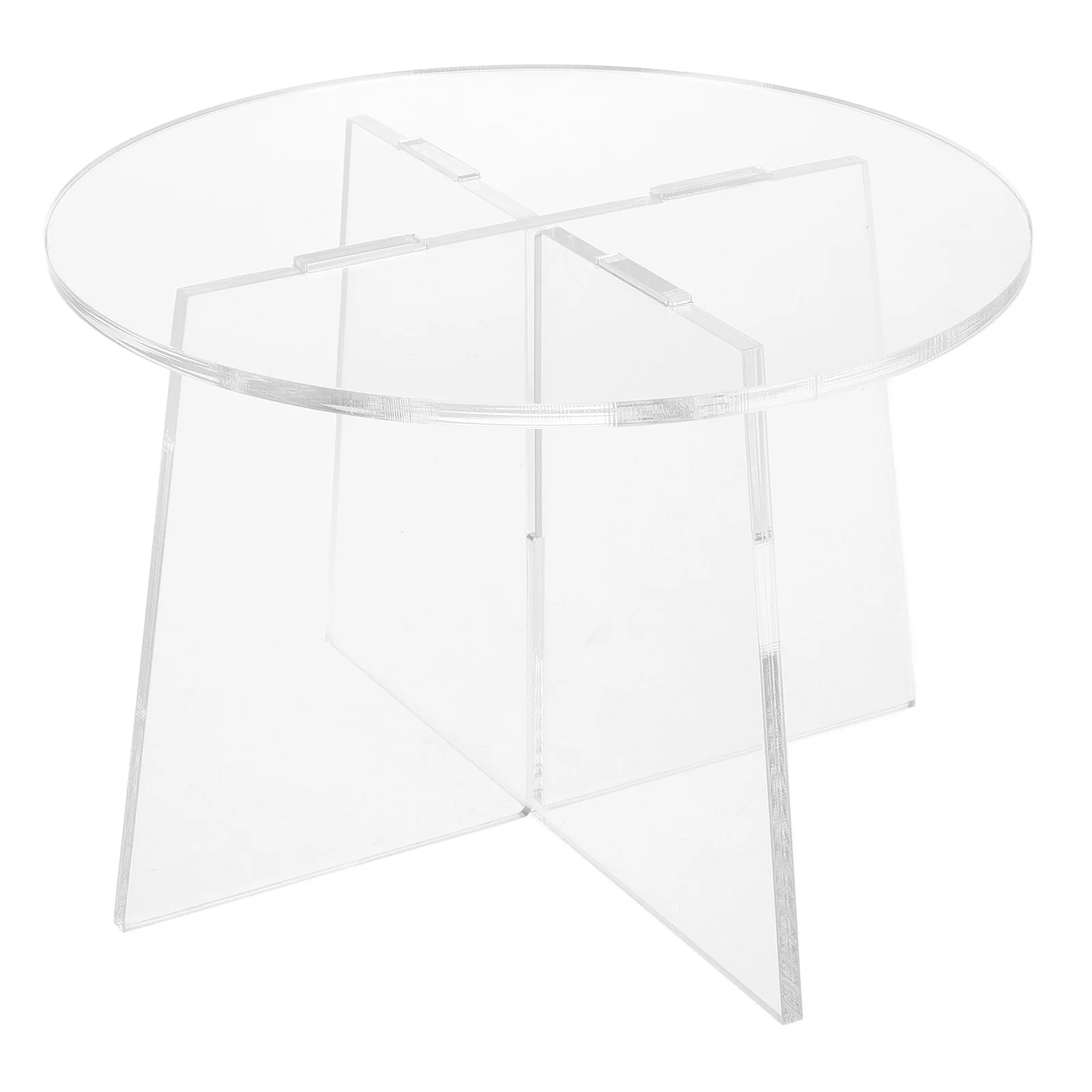 

1pcs Acrylic Stand Modern Flowerpot Holder Space-Saving Table Top Plant Stool Smooth Surface Easy Display Rack