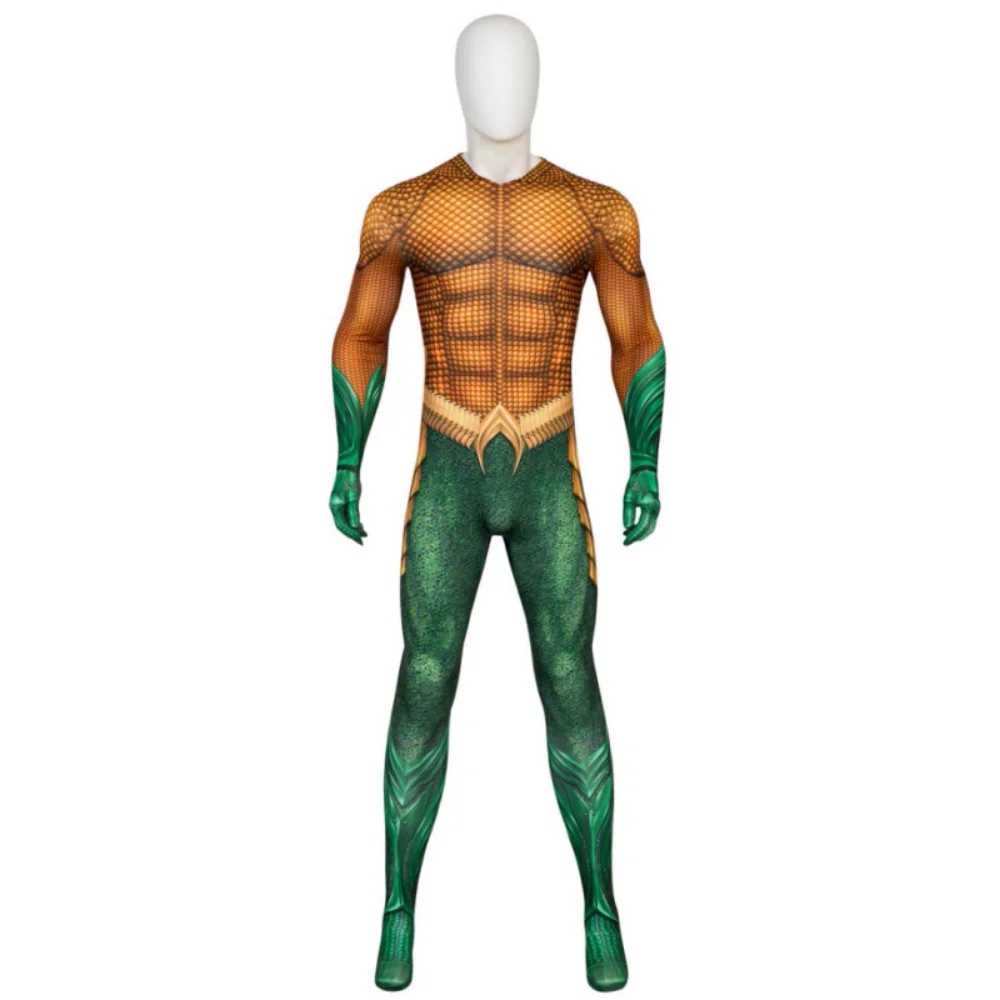 

Halloween Aquaman Cosplay Costume Superhero Arthur Curry Orin Zentai Bodysuit Suit Jumpsuits Adult