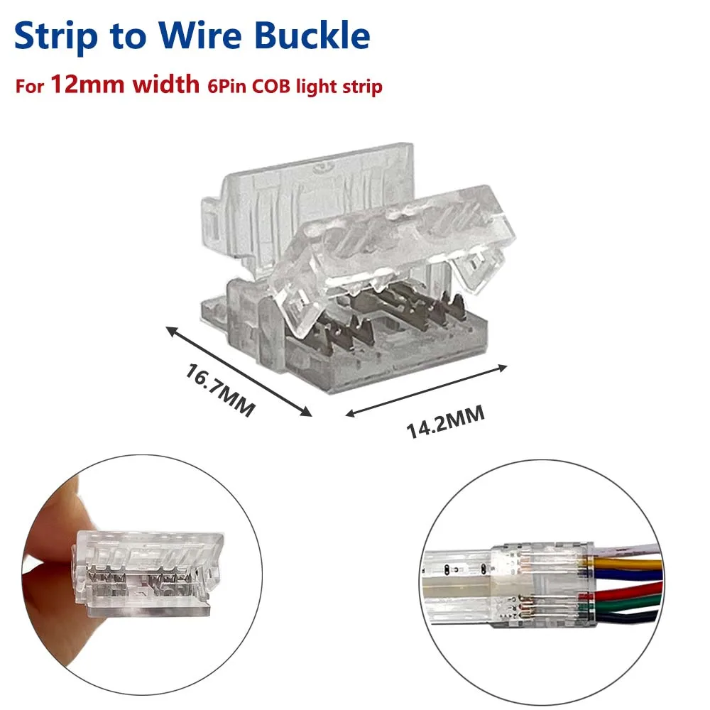 5PCS 6Pin COB LED Strip Connector