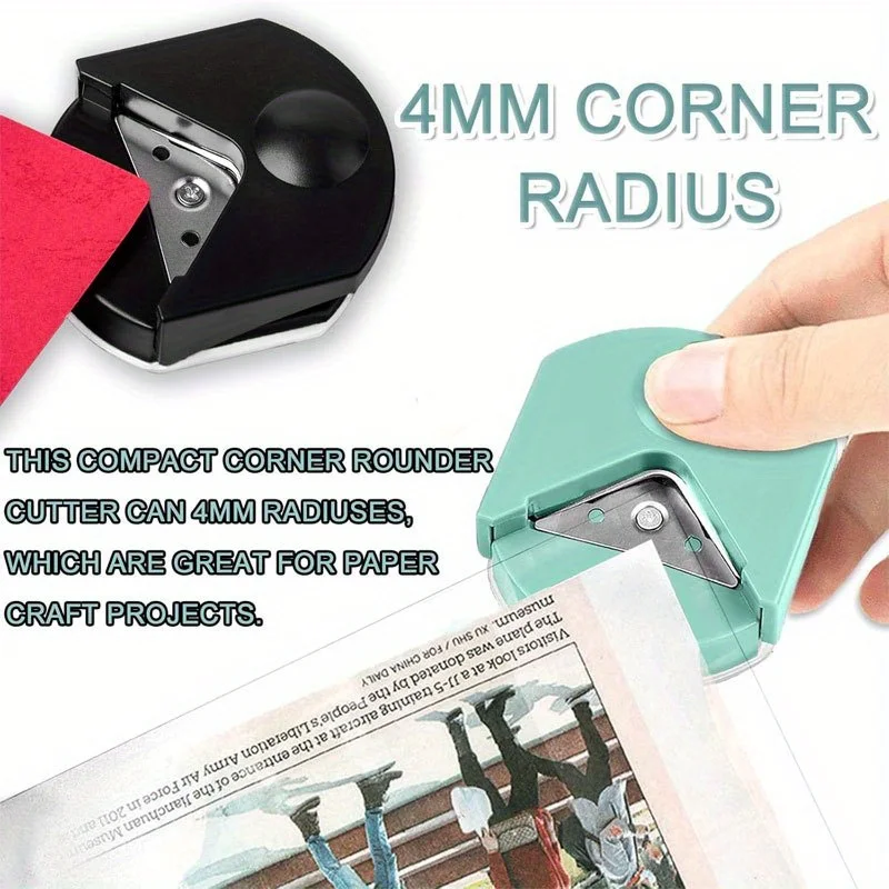 1Pc R4 4mm Corner Rounder Punch, Paper Corner Cutter for Card, Photo, Scrapbooking, DIY Crafts, Office & School Use