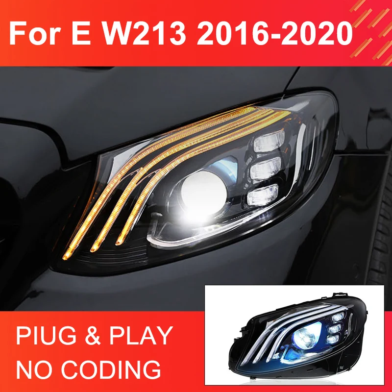 

1 Pair LED Head Light Assemly for Mercedes Benz E Class E200 E260 E300 W213 2016-2020 Plug and Play with DRL Turning Headlights