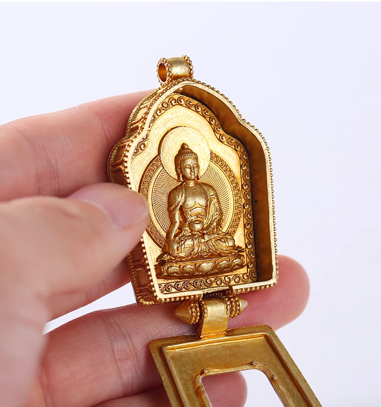 جيد جنوب شرق آسيا تايلاند جيب السفر فعال التميمة السلامة حظا سعيدا بطاقة ساكياموني بوذا تميمة النحاس #5