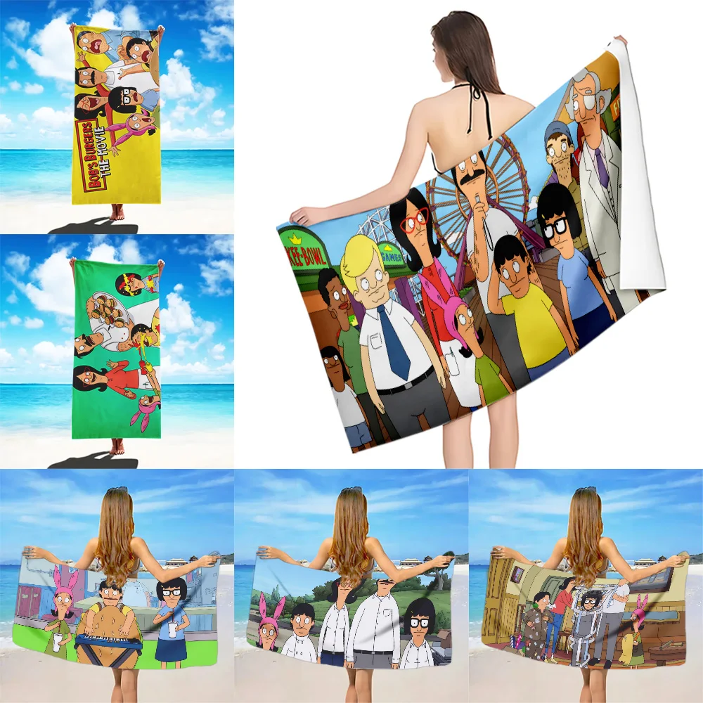 

B-Bobs B-Burgers Beach Towel Microfiber Sand Free Quick Dry Soft Sandproof Pool Towels Gift for Women Travel Gym Shower Camping