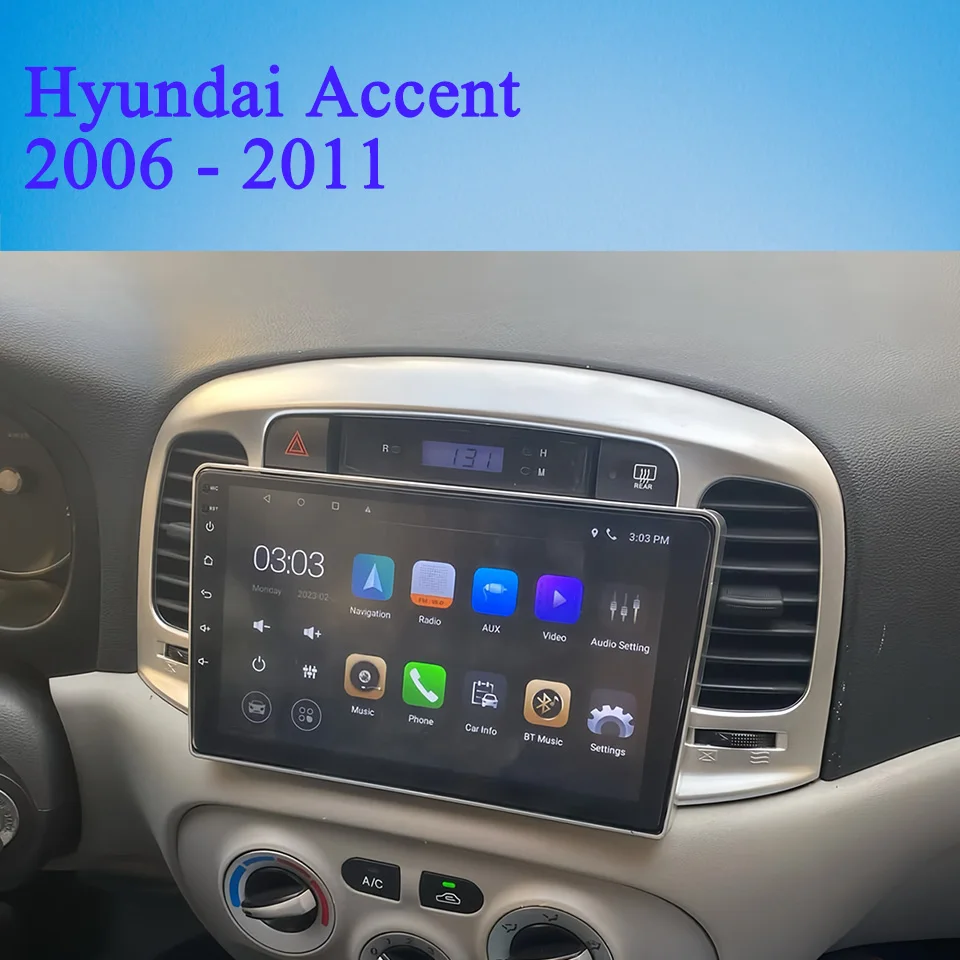 Autoradio GPS Navi HU For Hyundai Accent 2006 2008 2010 2011 Car Radio Video Audio Multimedia DVD Cassette 4G Lte WiFi Carplay