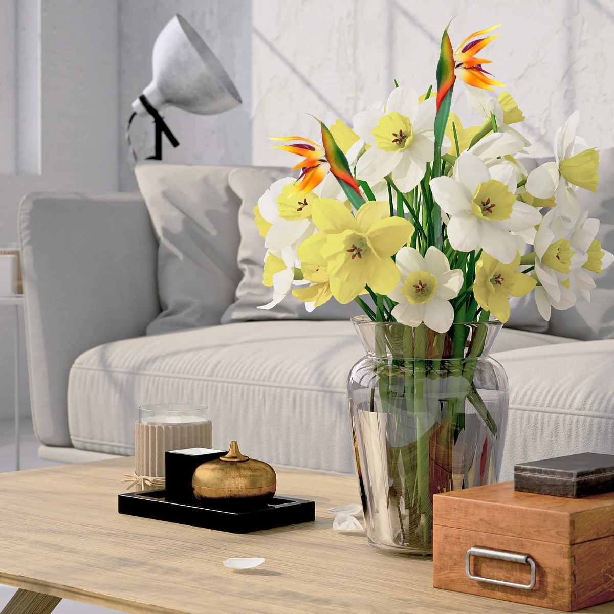 

Artificial Bird of Paradise Strelitzia Faux Flower Real Touch Plant Indoor Outdoor Home Office Decor DIY Tropical Greenery