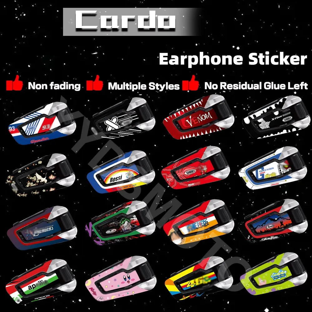 For Cardo Motorcycle Bluetooth Headset Decoration Protection Decals With Personalized And Creative Waterproofing 3M Stickers